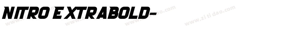 Nitro ExtraBold字体转换